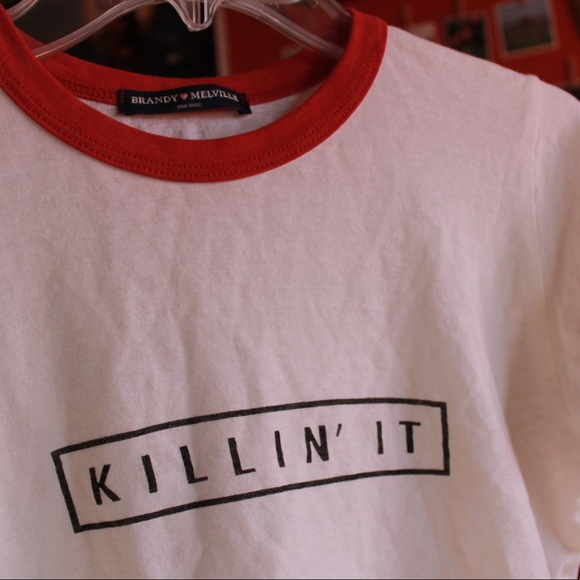 Brandy Melville Killin’ It Crop Top 🖤 - Picture 4 of 5